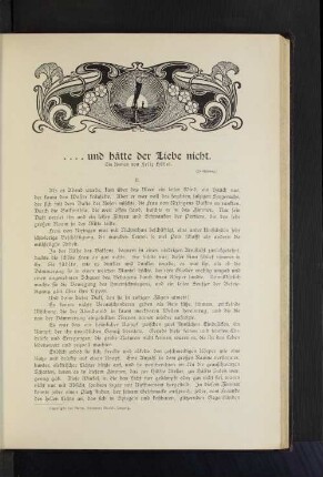 .... und hätte der Liebe nicht
