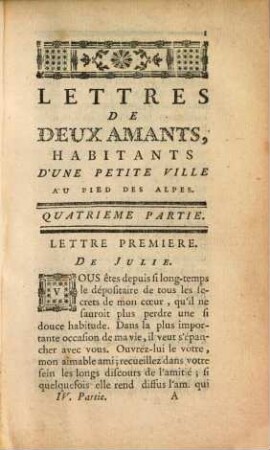 Lettres de deux amans, habitants d'une petite ville aux pieds des Alpes, 4