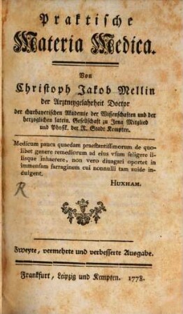 Praktische Materia Medica