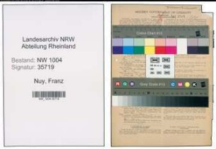 Entnazifizierung Franz Nuy , geb. 12.01.1893 (Buchhaendler)