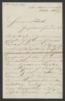 Brief an B. Schott's Söhne : 25.10.1867