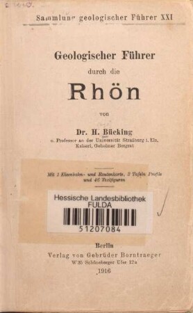 Geologischer Führer durch die Rhön