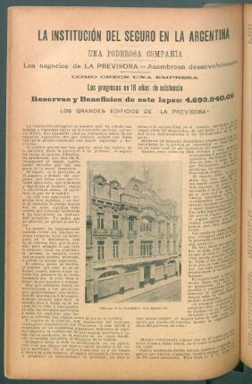 La institución del seguro en la Argentina - una poderosa compañía : Como crece una empresa ...