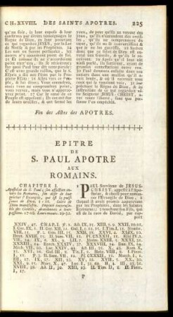 Epitre De S. Paul Apotre Aux Romains