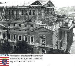 Darmstadt, Landestheater / Bild 5: Theaterdach, Südteil, vom Turm des Landesmuseums aus gesehen