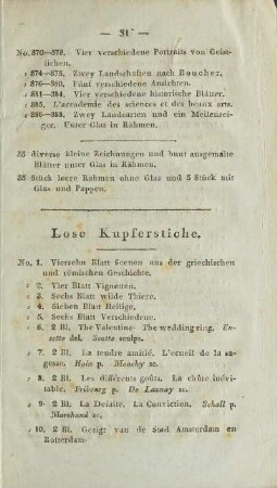 Lose Kupferstiche.