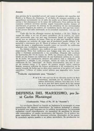 Defensa del Marxismo - (Continuación)