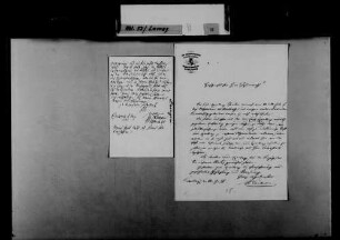 Schreiben von Wilhelm Lauter, Karlsruhe, an August Lamey: Wahl von Lamey als Abgeordneter der Stadt Karlsruhe in der Zweiten Kammer des badischen Landtags.