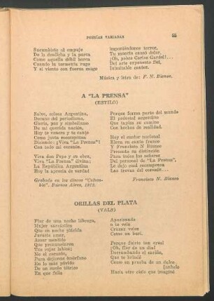 Orillas del plata : (Vals)
