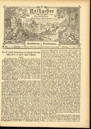 Ausgabe vom Sonntag, den 23. Juli 1899.