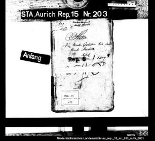 Der Schreibdienst beim Amte Aurich
