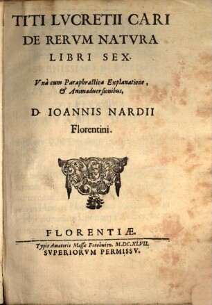 De rerum natura : libri 6