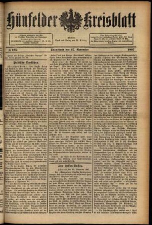 Ausgabe vom Samstag, den 27. November 1897.