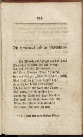 Die Hausmaus und die Fledermaus. - Charaden.