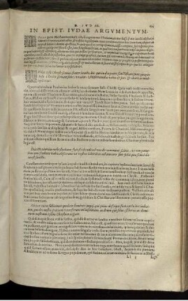 Commentarii In Secundam Et Tertiam Epistolam Ioannis Apostoli, & unam Iudae. In Epist. Iudae Argumentum