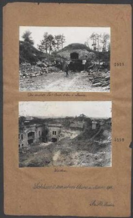 Das zerstörte Fort Condé 8 km ö. Soissons