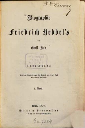 Biographie Friedrich Hebbel's : zwei Bände, 2