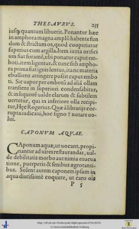 Caponum aquae.
