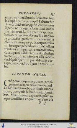 Caponum aquae.