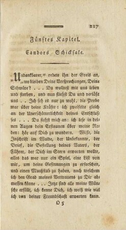 Fünftes Kapitel. Candors Schicksale