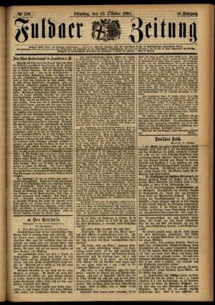 Ausgabe vom Dienstag, den 13. Oktober 1891.