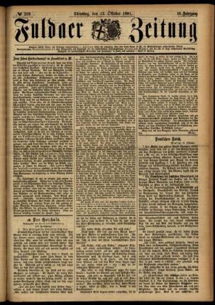Ausgabe vom Dienstag, den 13. Oktober 1891.