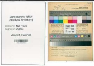 Entnazifizierung Heinrich Asshoff , geb. 13.02.1920 (Kaufmaennischer Angestellter)