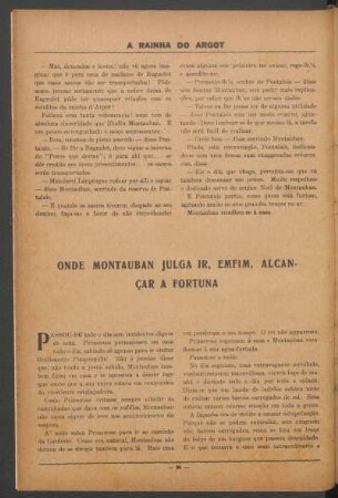 Onde Montauban julga ir, emfim, alcançar a fortuna