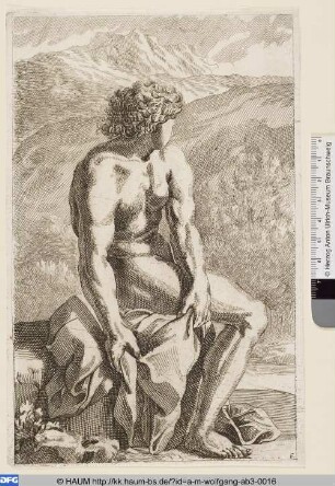 [Jüngling vor einer Berglandschaft; A youth before a mountain landscape]
