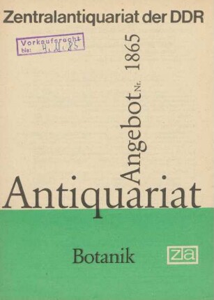 Nr. 1865: Botanik