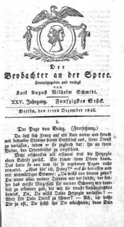 50. Stueck, 11. Dezember 1826