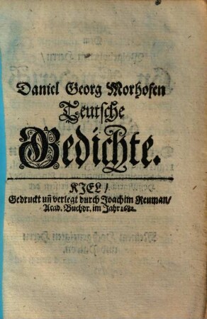 Teutsche Gedichte