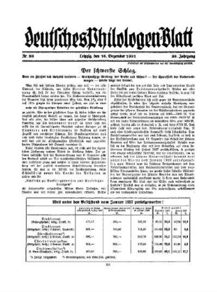 Der schwerste Schlag