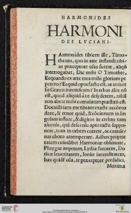Harmonides Lvciani