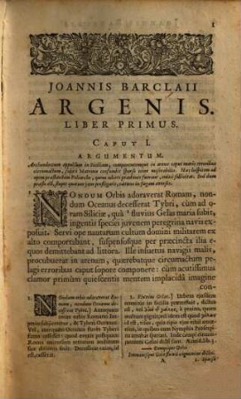 Jo. Barclaii Argenis : Nunc primum illustrata