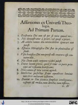 Assertiones ex Universa Theologia.
