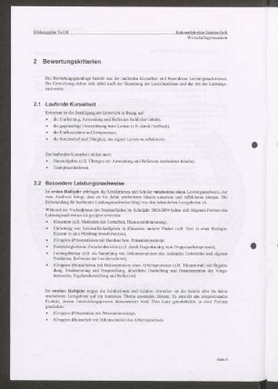2 Bewertungskriterien