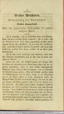 Erster Abschnitt. Ermittelung der Thatsachen