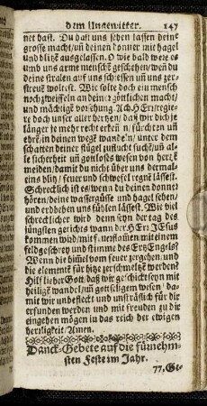 Danck-Gebete auf die fürnehmsten Feste im Jahr.