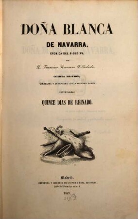 Doña Blanca de Navarra : cronica del siglo XV