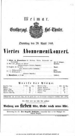 Viertes Abonnementkonzert