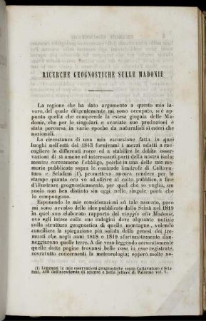 Ricerche Geognostiche Sulle Madonie
