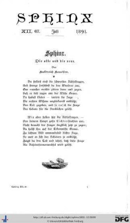 Heft 1 Juli 1891