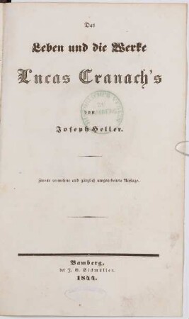 Lucas Cranachs Leben und Werke
