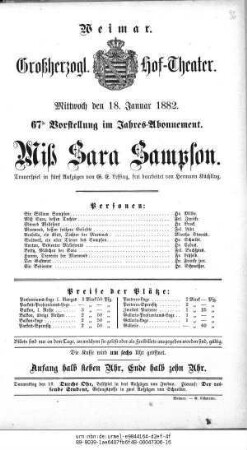 Miß Sara Sampson