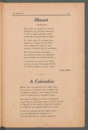 Musset : (Inédito)