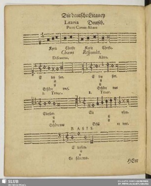 Die deutsche Litaney / Gebete