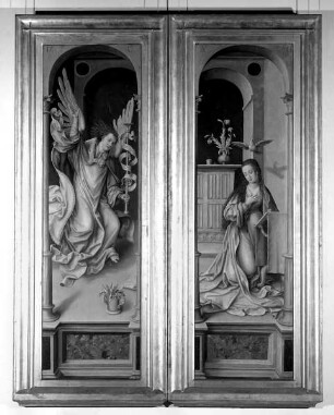 Kreuzigungsaltar & Rehlingeraltar — Die Verkündigung an Maria (auf zwei Flügeln)