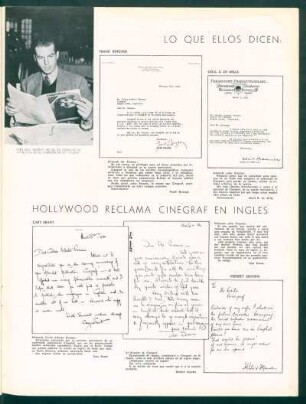 Lo que ellos dicen - Hollywood reclama Cinegraf en inglés