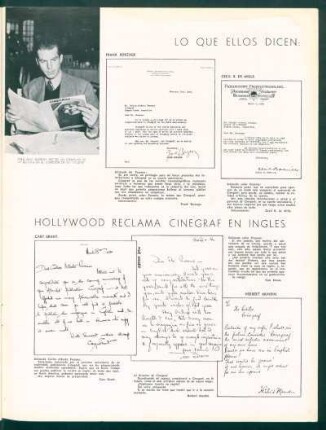 Lo que ellos dicen - Hollywood reclama Cinegraf en inglés